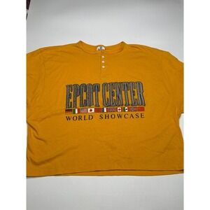 Vintage 1982 Walt Disney World EPCOT Center World Showcase T-Shirt L crop top